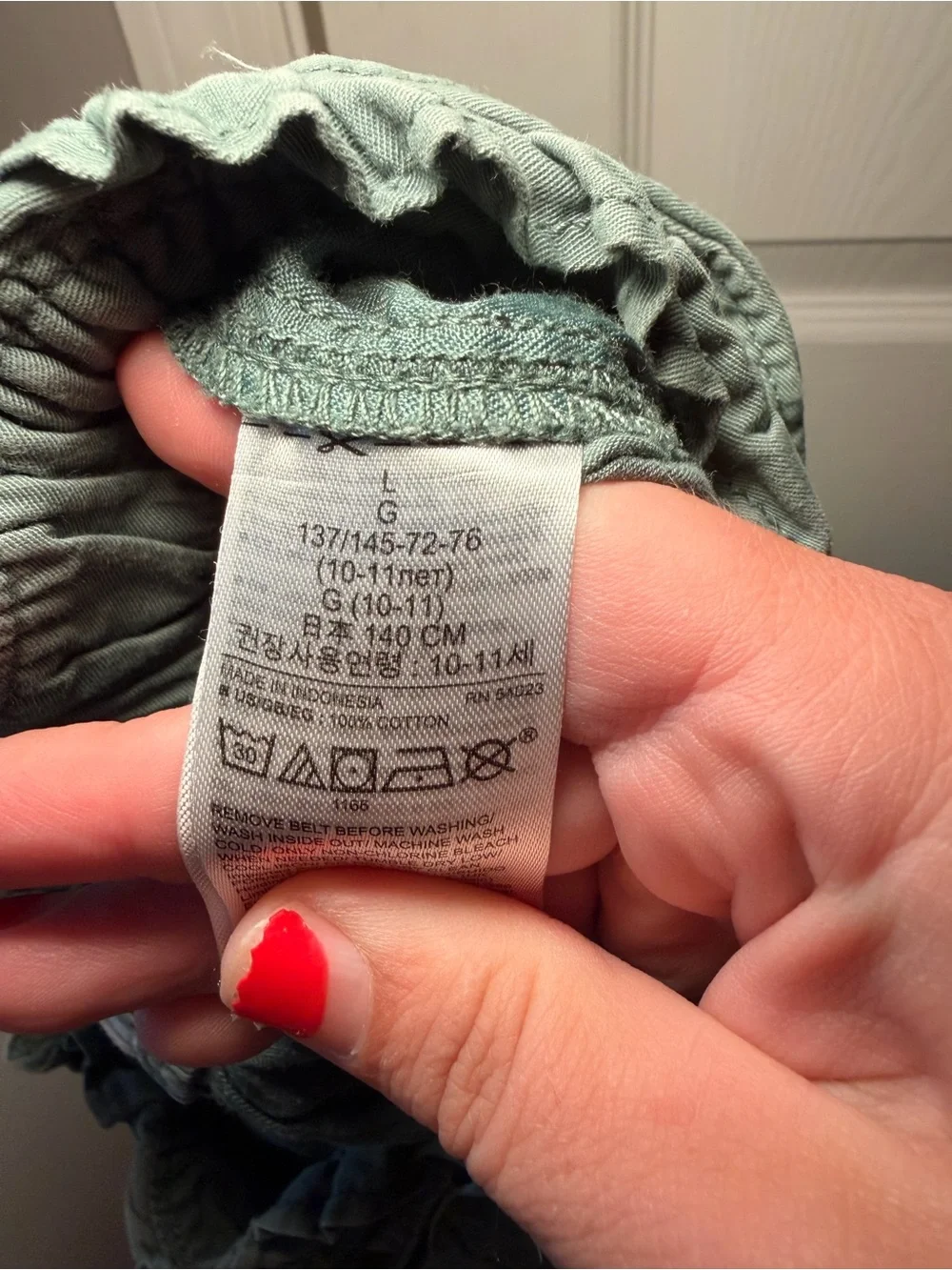 GAP Sage Green Paperbag Tie Waist Shorts